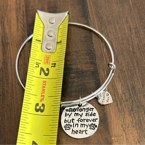 Dog Bracelet Dog Loss No Longer By My Side But Forever in My Heart Bracelet - Picture 4 of 5